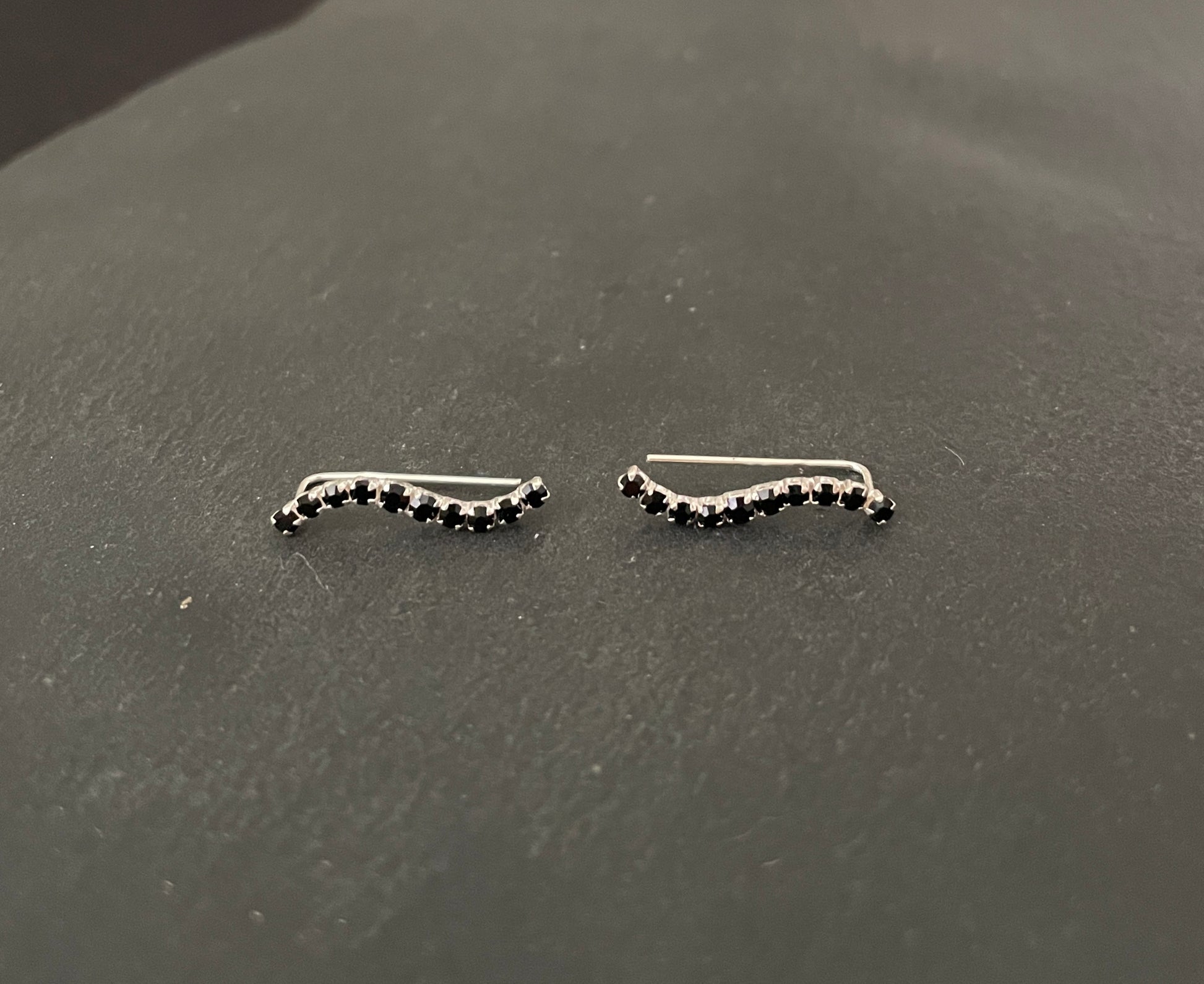 Cubic Zirconia Single Row Wave Ear Climbers image 6