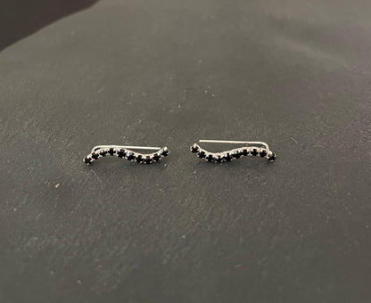 Cubic Zirconia Single Row Wave Ear Climbers image 6
