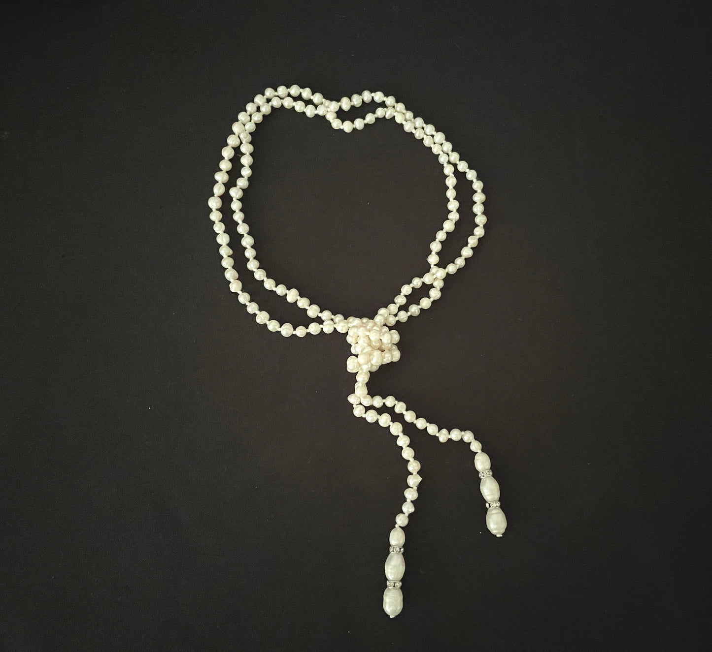 Pearl Bead Lariat Necklace image 0