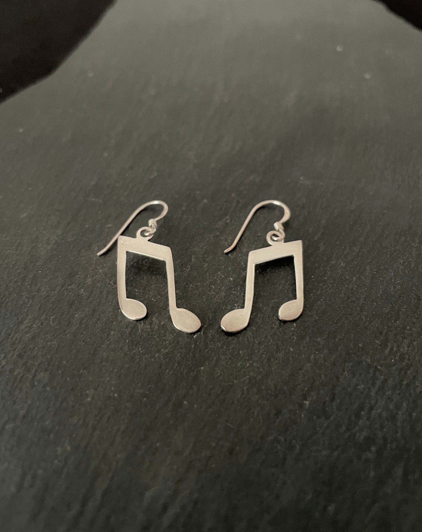 Silver Music Symbol Earrings image 1