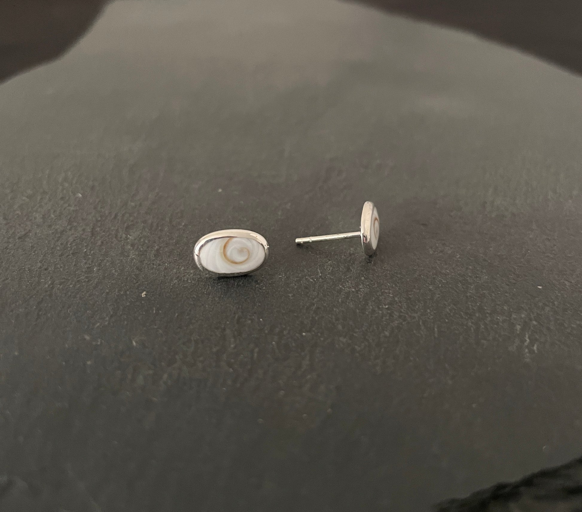 Shiva Shell Oval Stud Earrings image 1