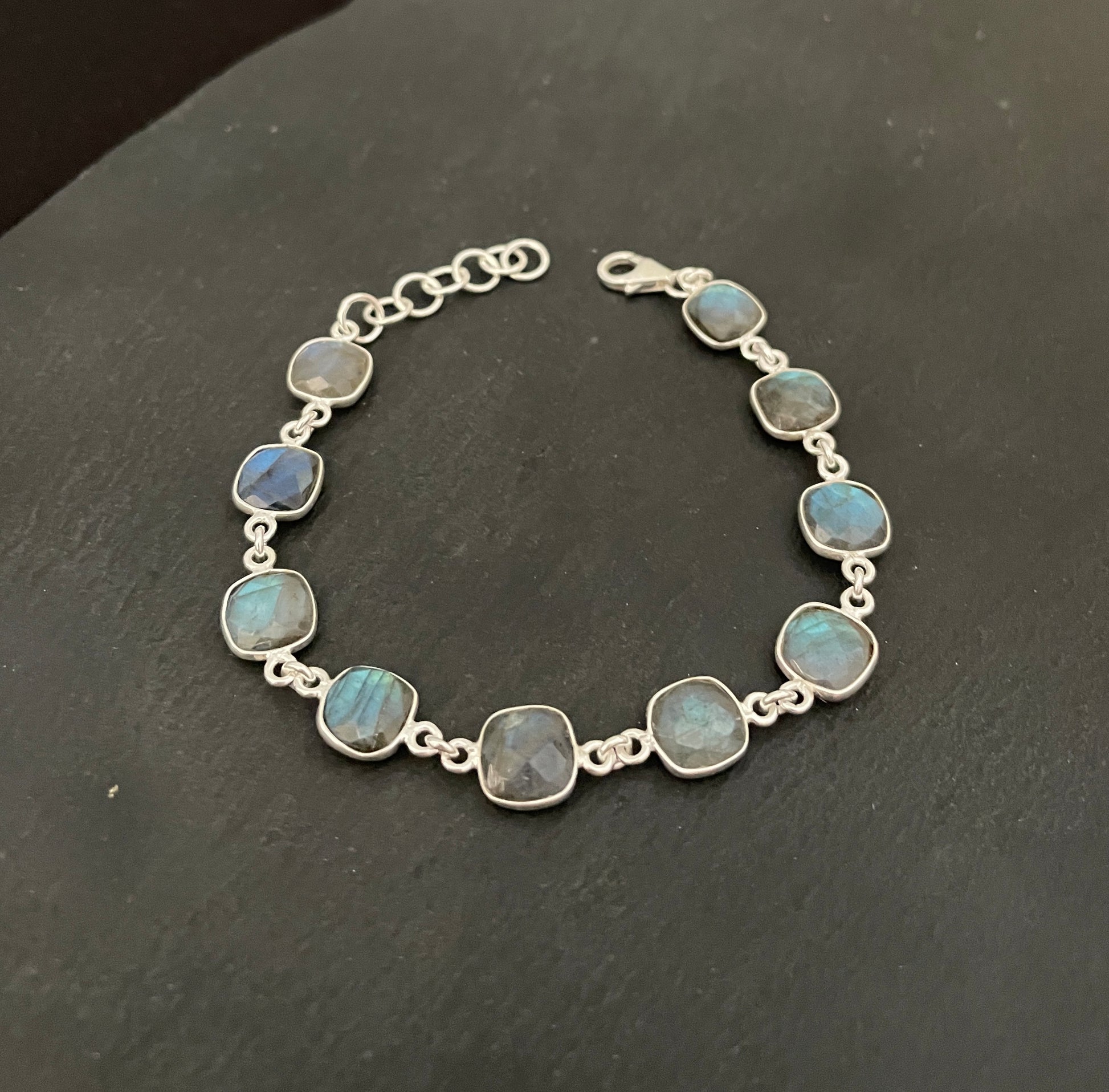 Labradorite and Silver Square Bracelet image 0