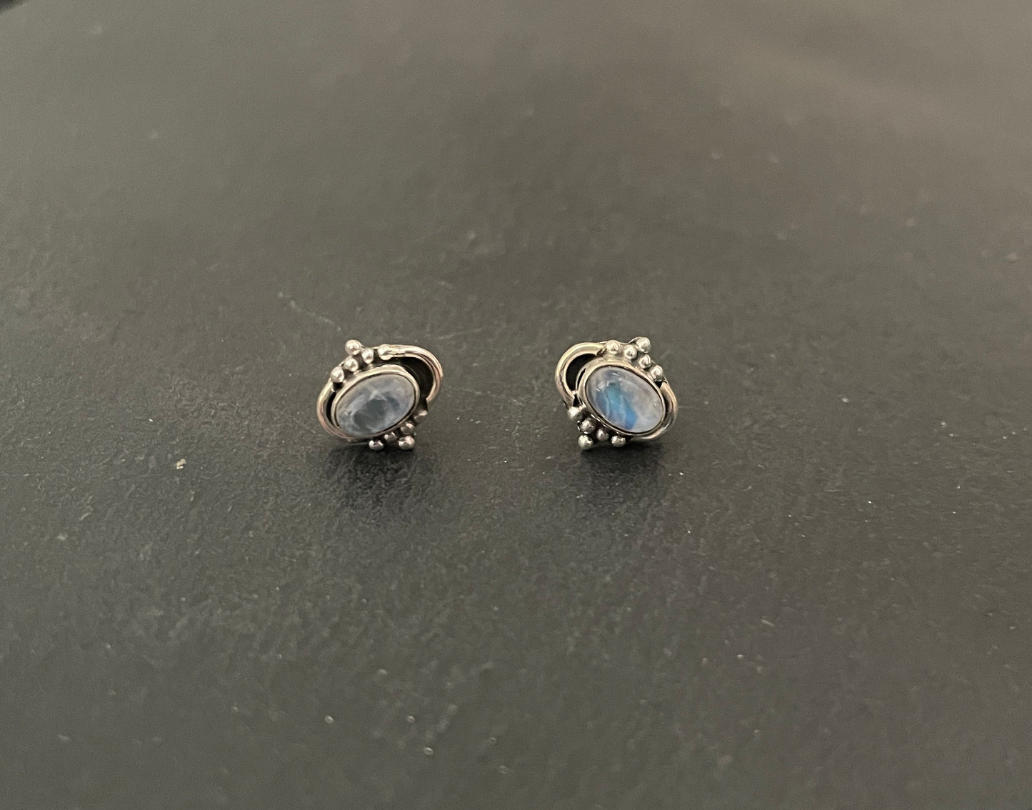 Moonstone Oval Stud Earrings image 0