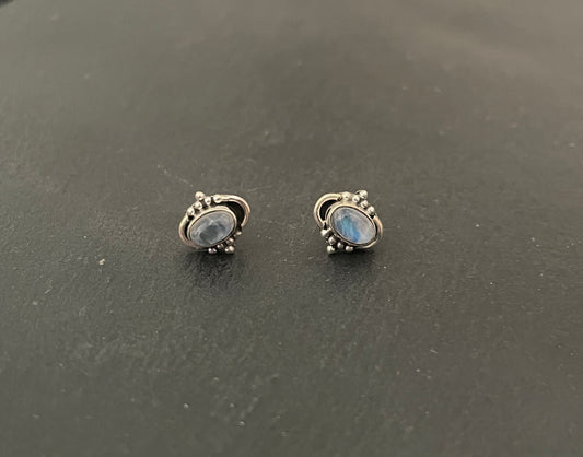 Moonstone Oval Stud Earrings image 0