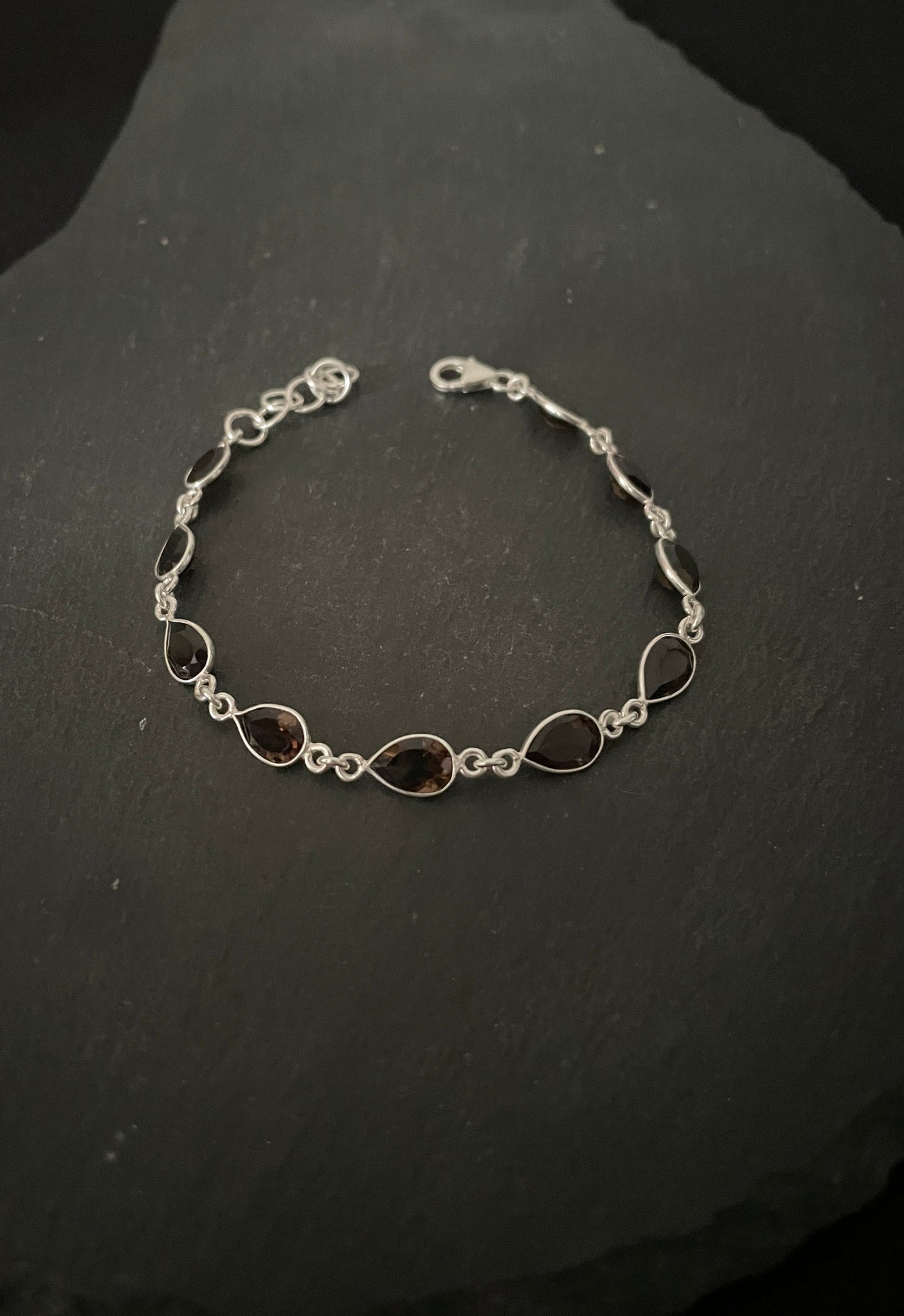 Smokey Quartz Teardrop Bracelet image 0