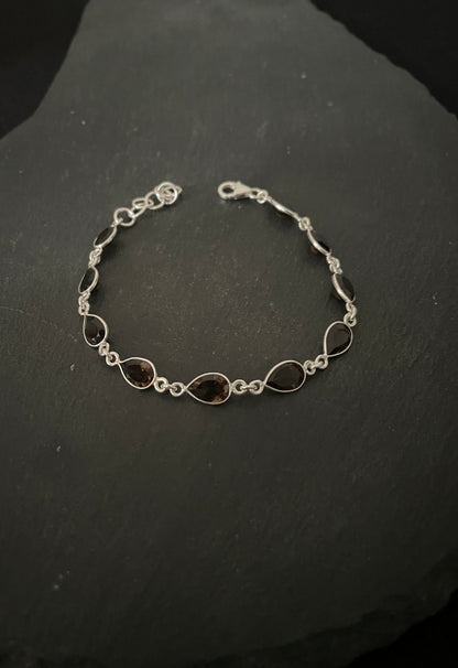 Smokey Quartz Teardrop Bracelet image 0