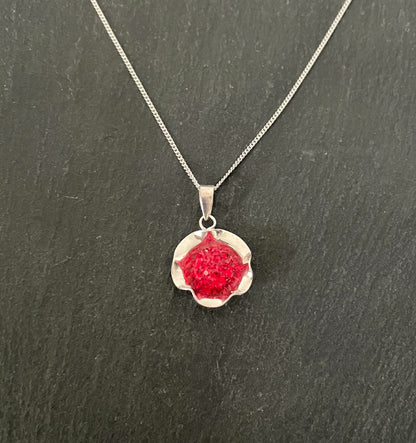 Cubic Zirconia and Silver Flower Pendant image 2