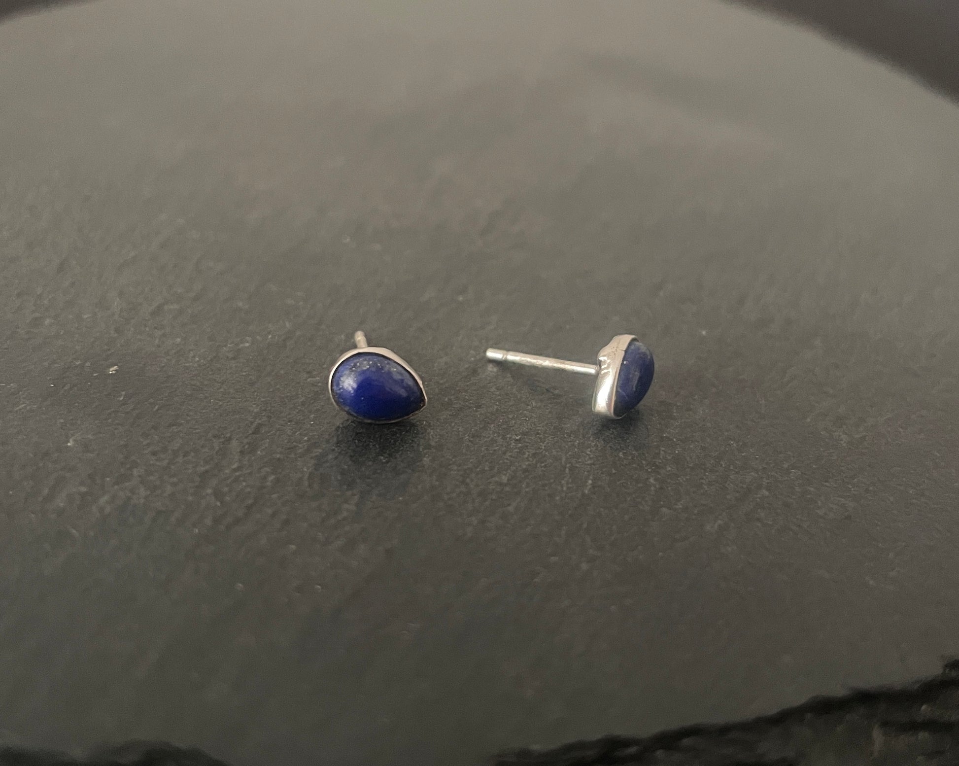 Lapis Lazuli Teardrop Studs image 1
