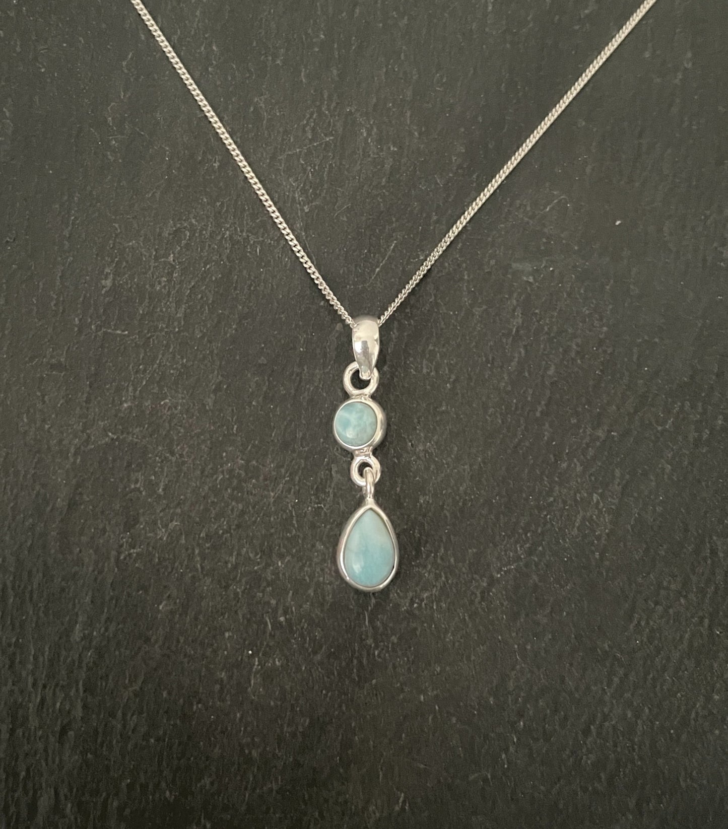 Larimar and Silver Pendant image 0