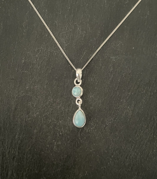 Larimar and Silver Pendant image 0