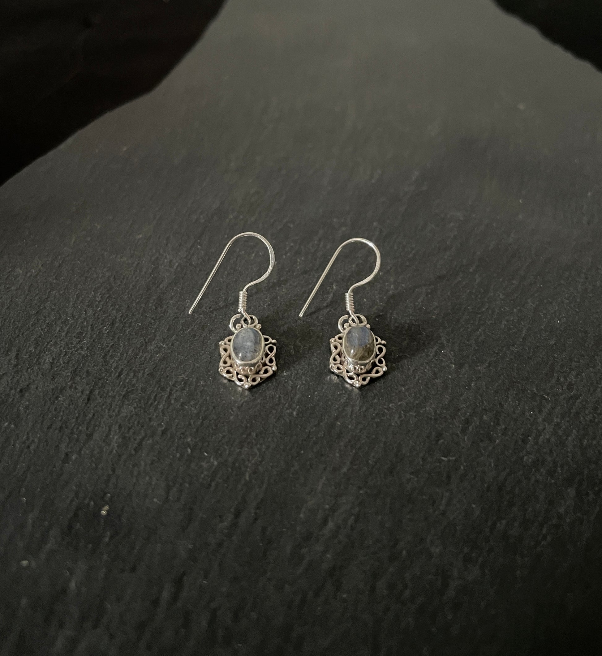 Labradorite and Silver Earrings image 1