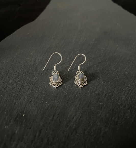 Labradorite and Silver Earrings image 1