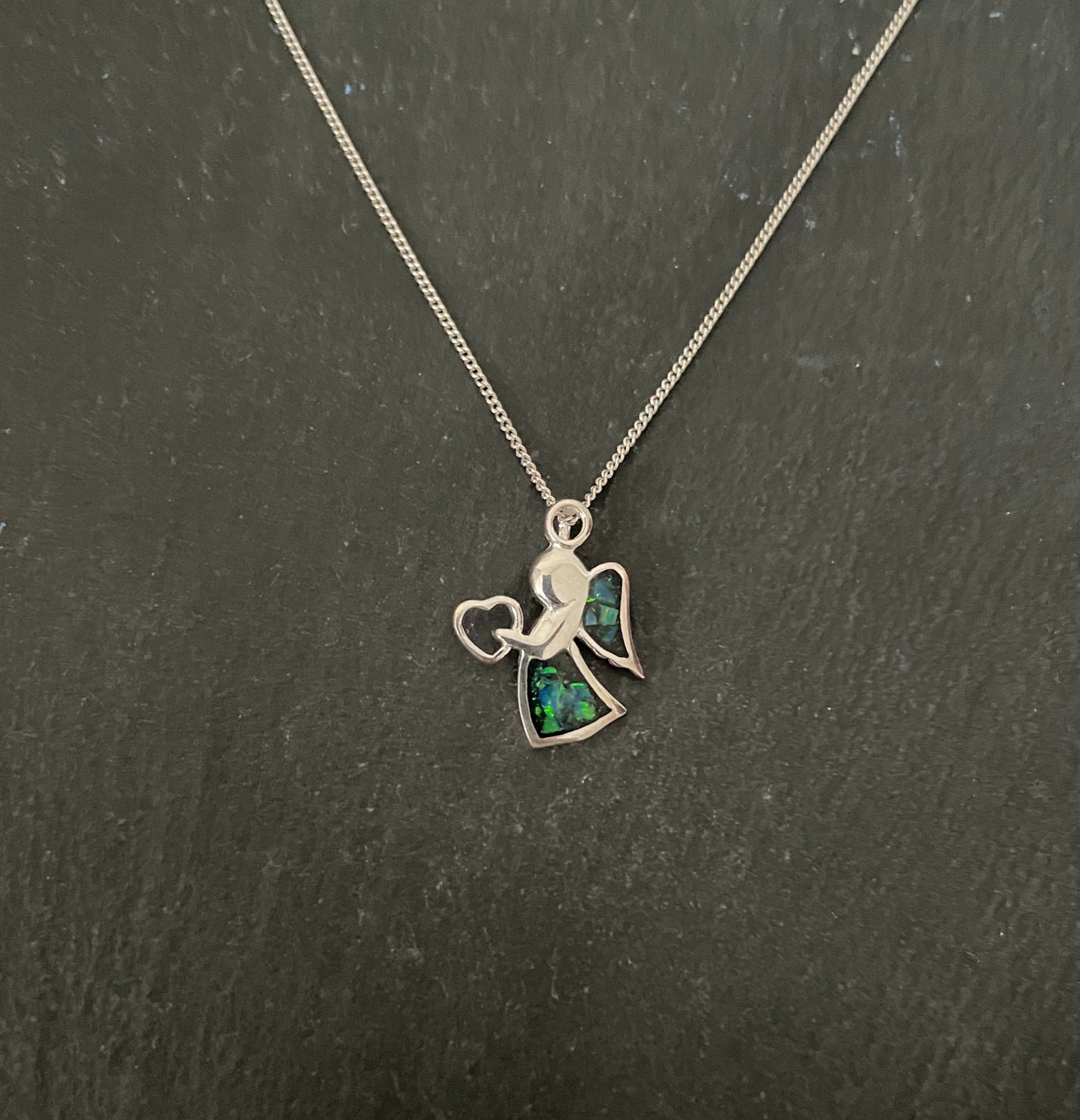 Synthetic Opal Angel Pendant image 0