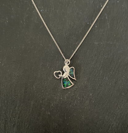 Synthetic Opal Angel Pendant image 0