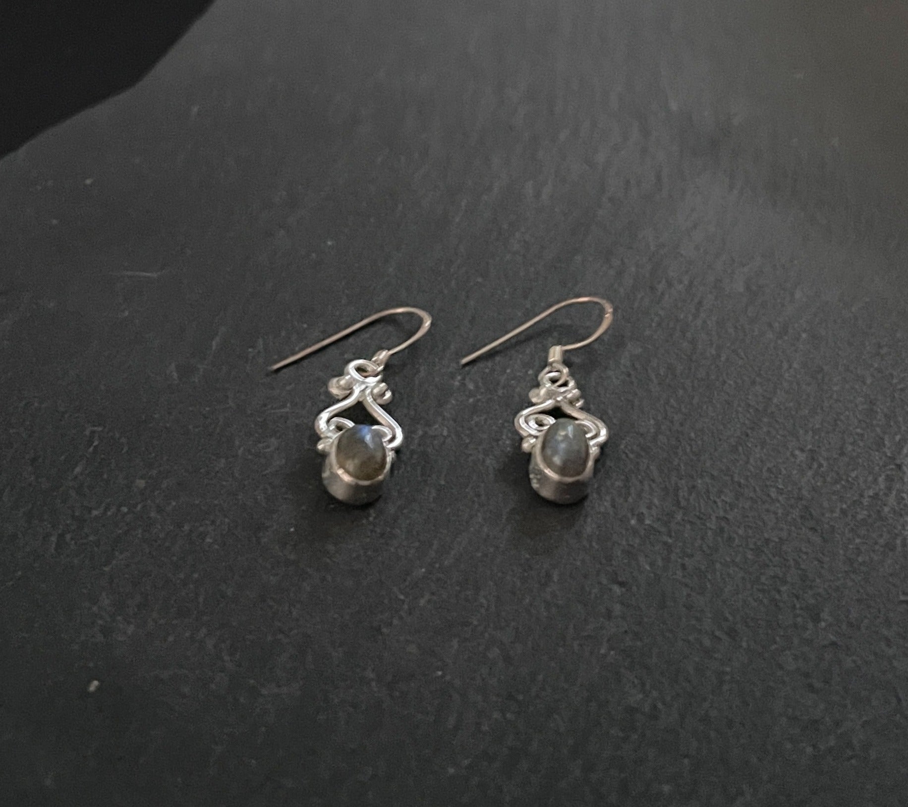 Labradorite Oval Earrings image 1