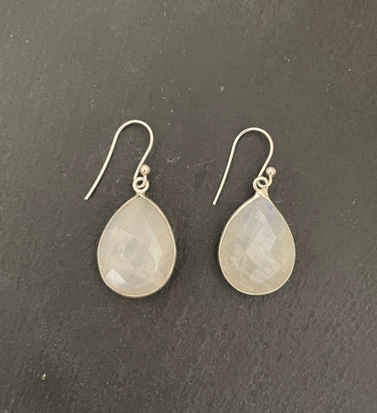 Moonstone Teardrop Earrings image 0