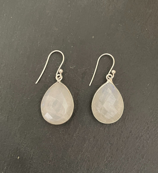Moonstone Teardrop Earrings image 0