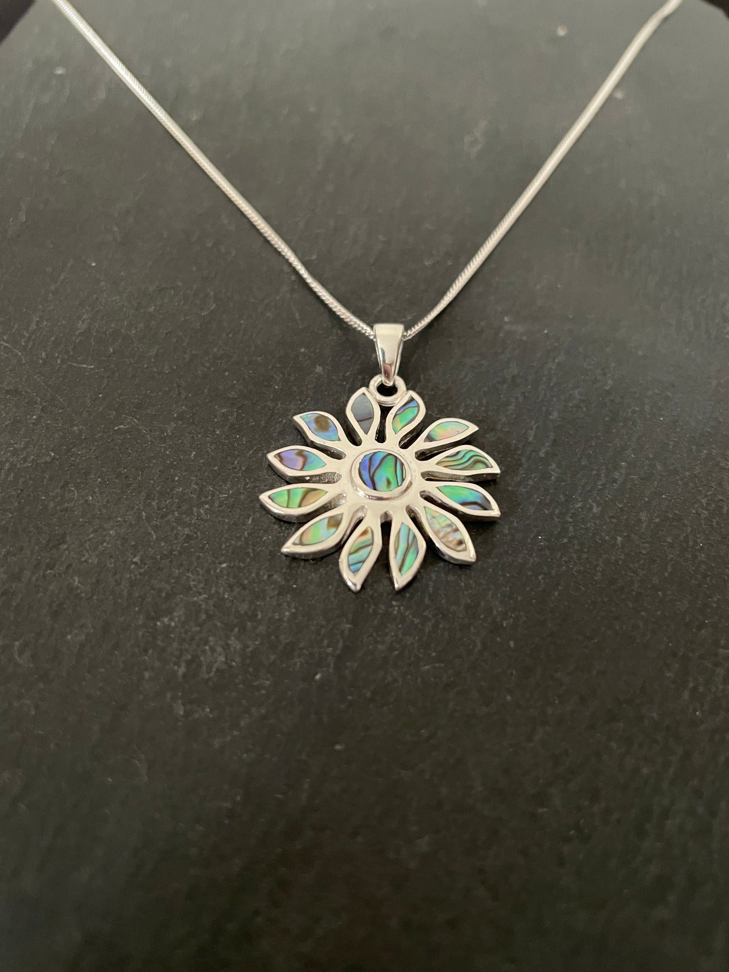 Paua Shell Flower Pendant image 1