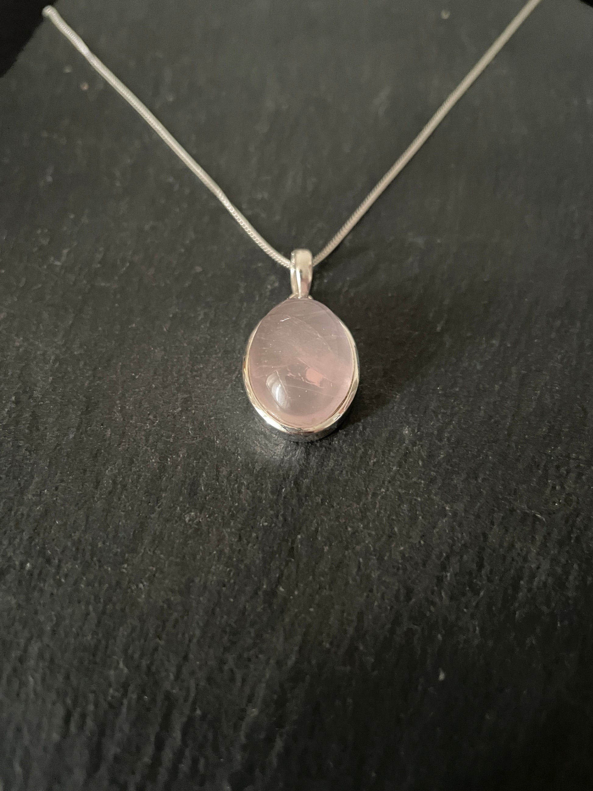 Rose Quartz Oval Pendant image 2