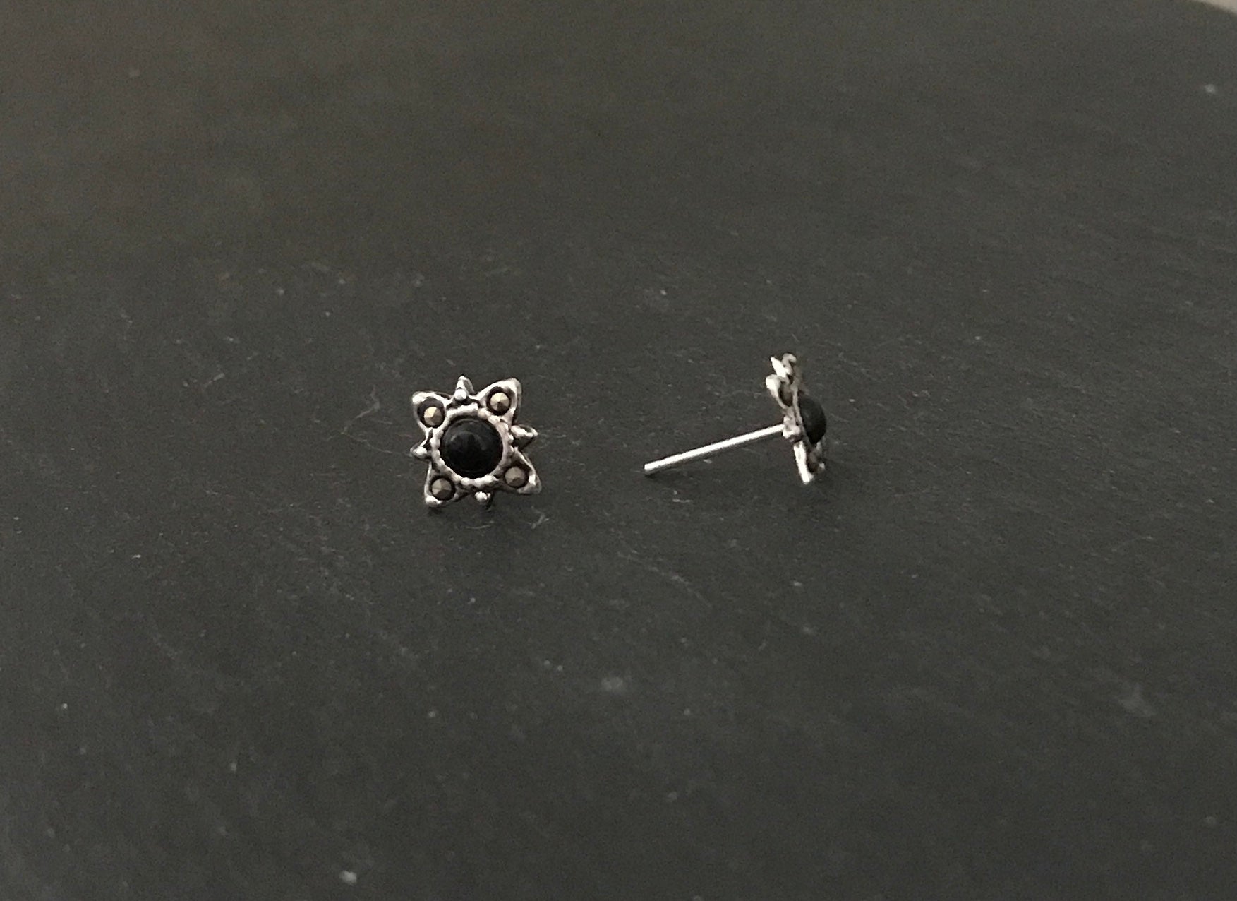 Marcasite and Gemstone Studs image 3
