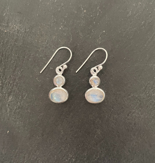 Moonstone and Silver Earrings image 0