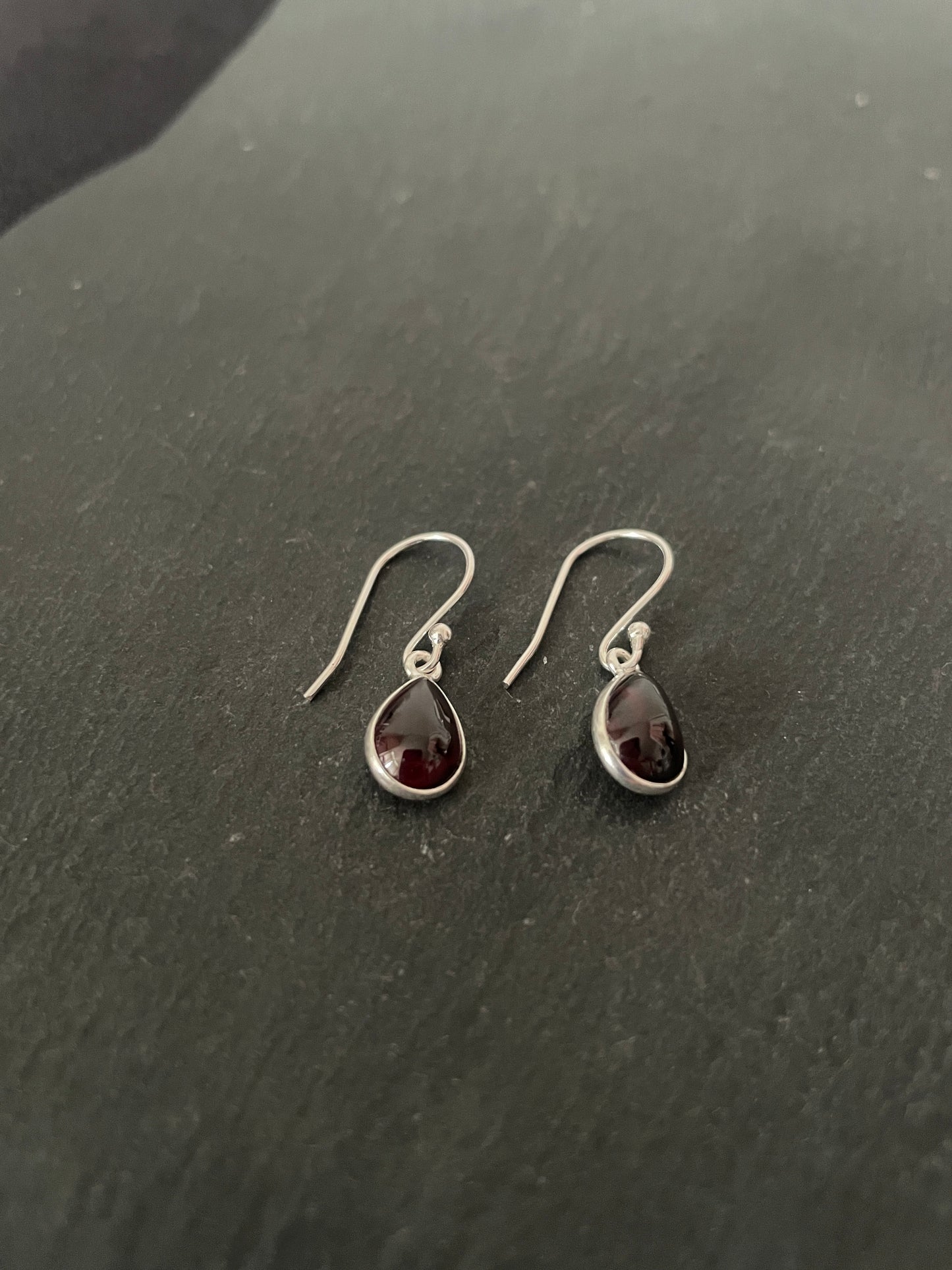 Garnet and Silver Earrings image 1