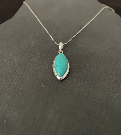 Turquoise and Silver Pendant image 1