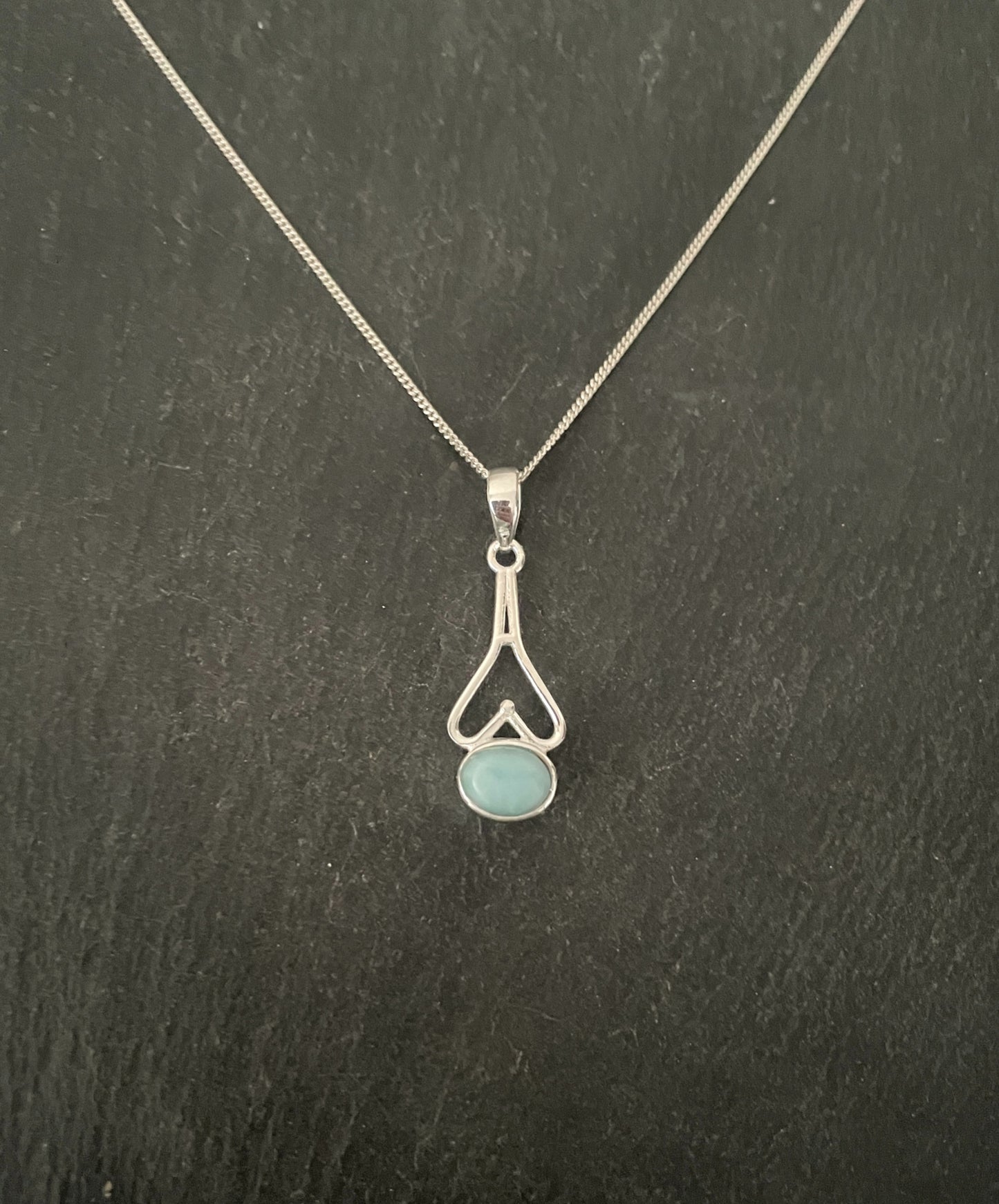 Larimar and Silver Pendant image 0