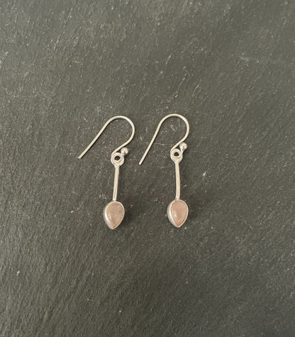 Rose Quartz and Silver Earrings image 0