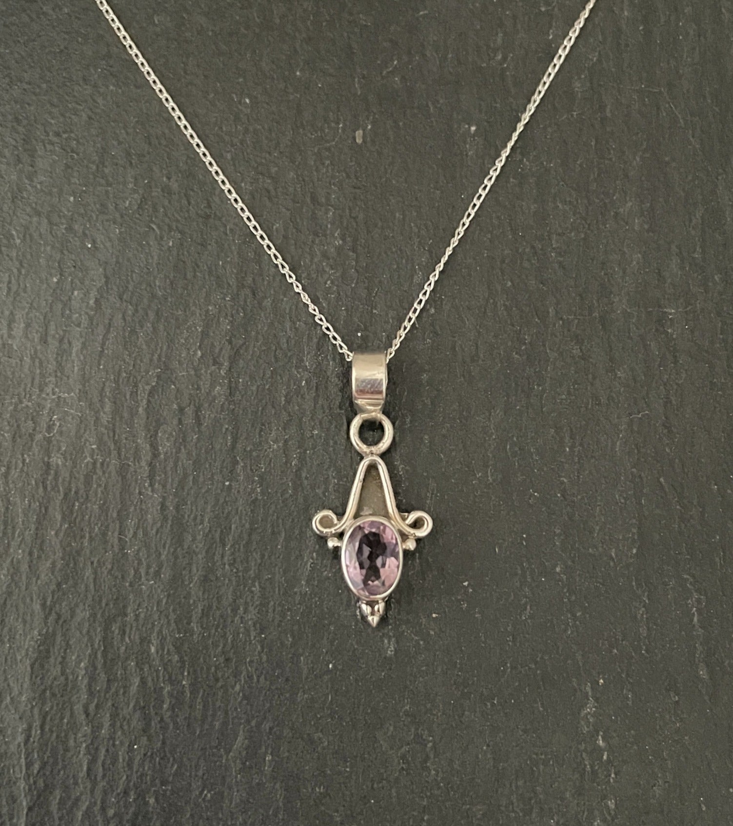 Amethyst and Silver Pendant image 0