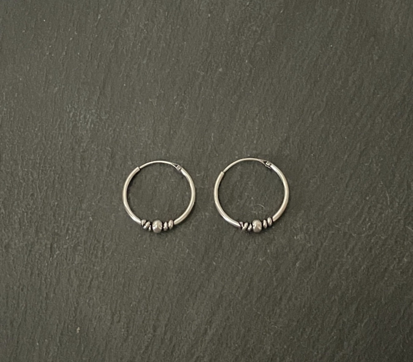 Round Silver Hoops image 0