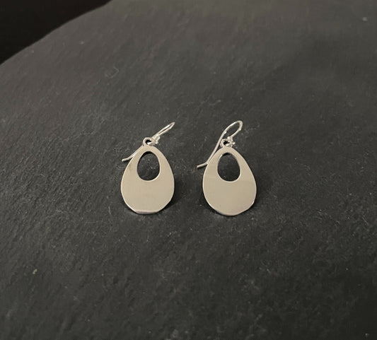 Silver Teardrop Earrings image 1