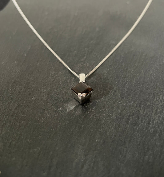 Smokey Quartz and Silver Pendant image 1