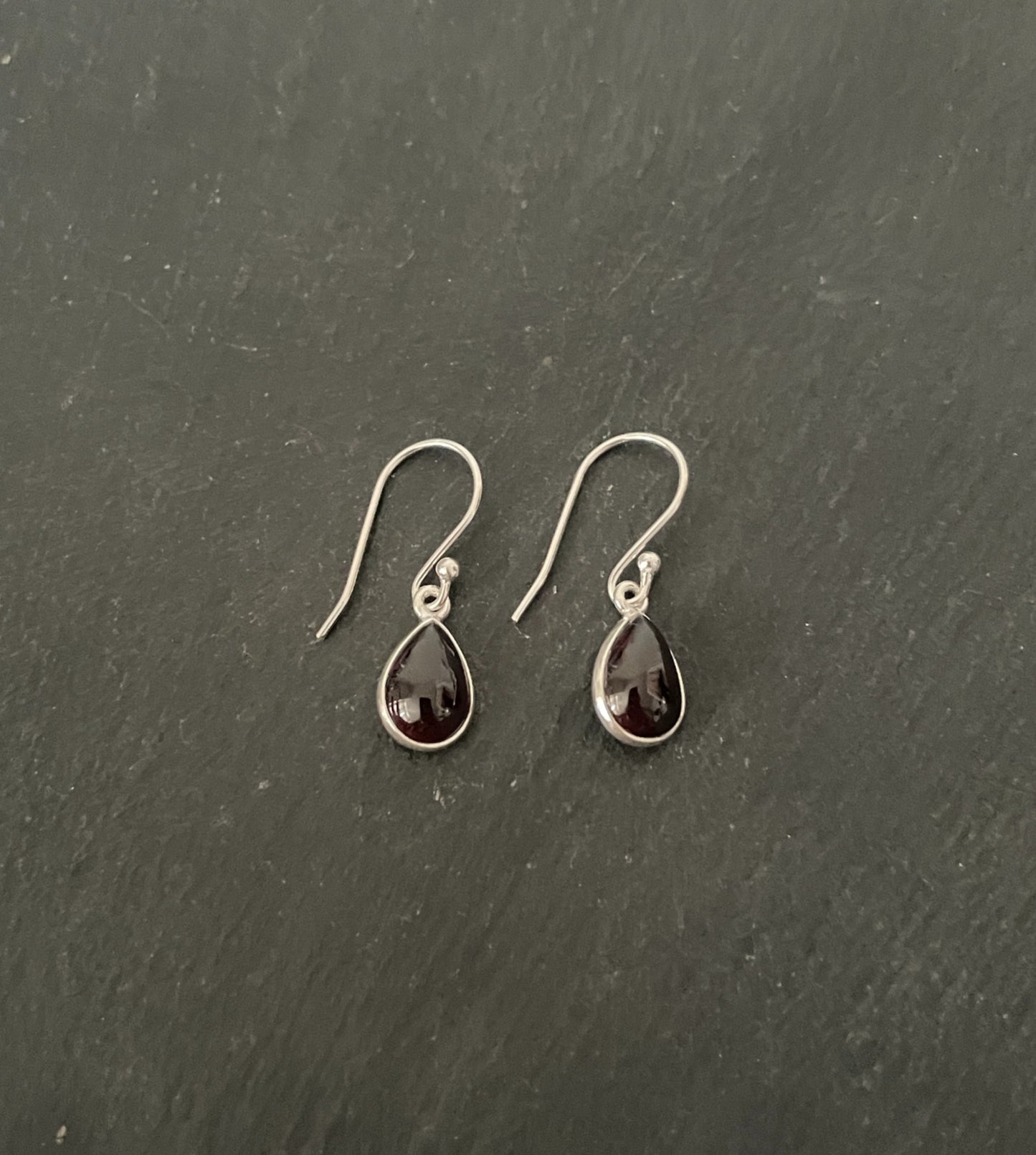 Garnet and Silver Earrings image 0