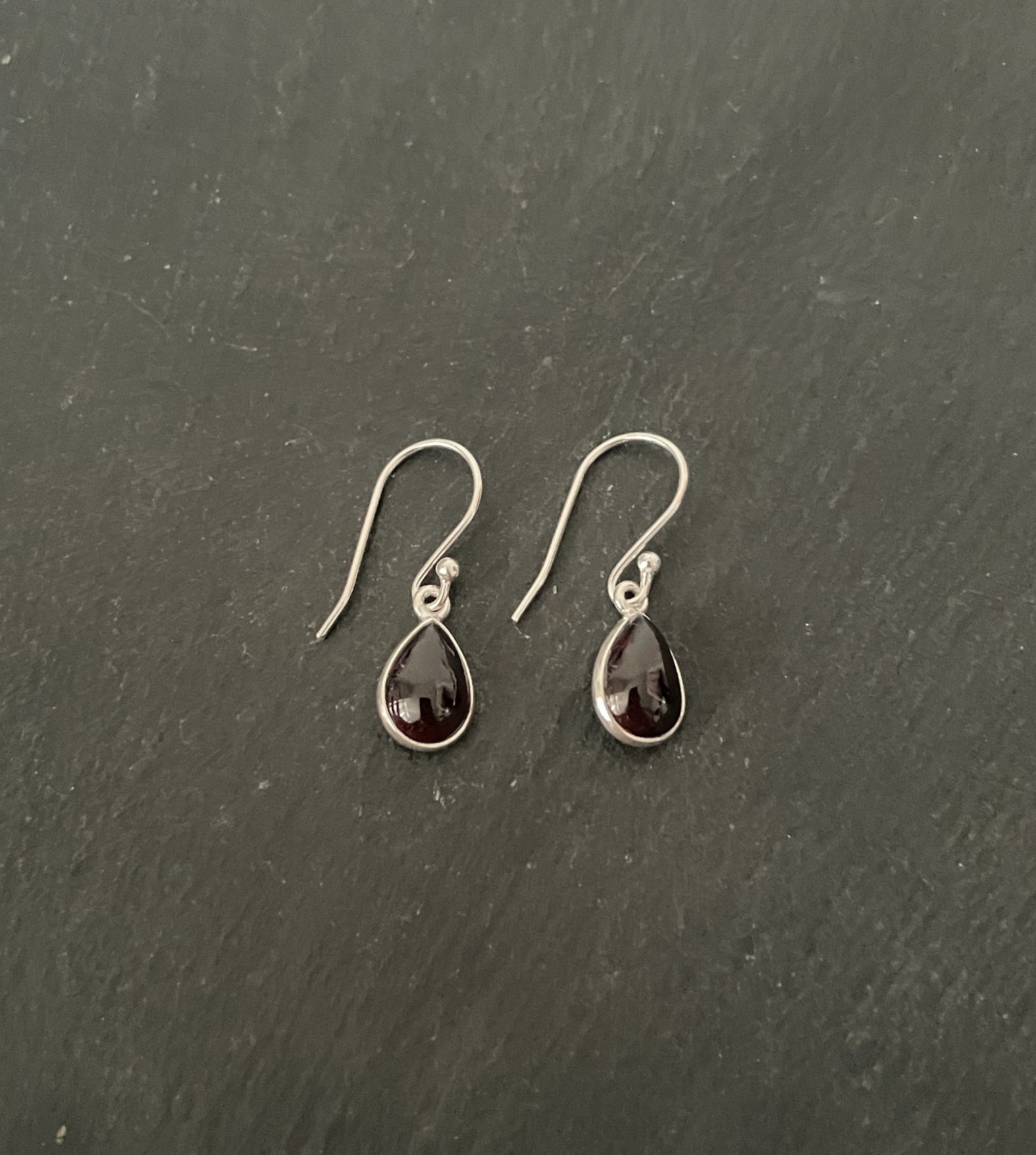 Garnet and Silver Earrings image 0