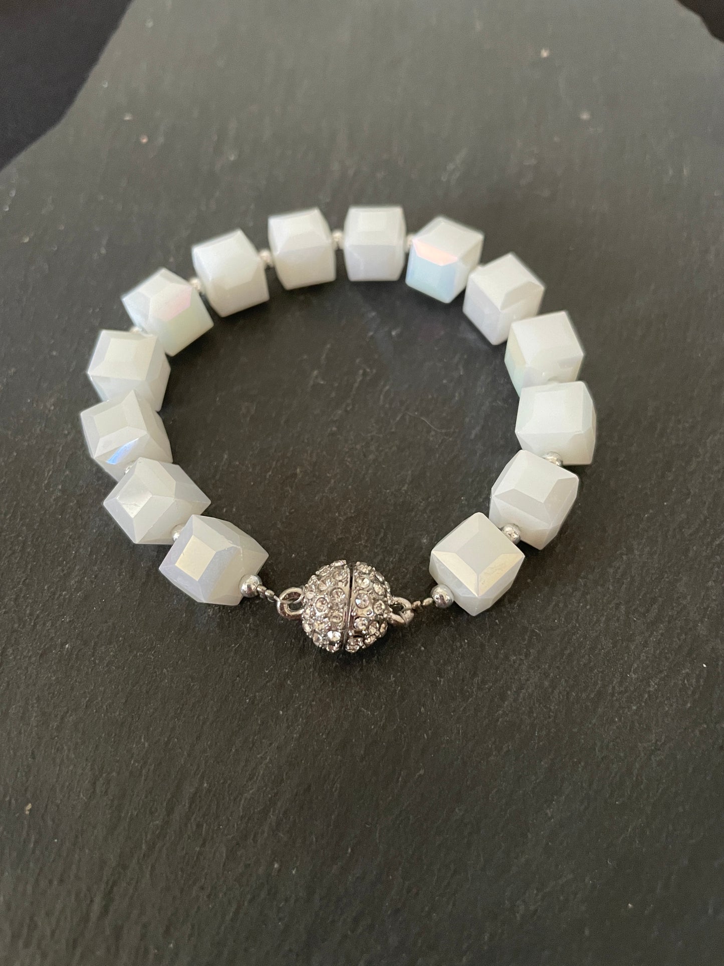 Square Coloured Bead Bracelet image 0