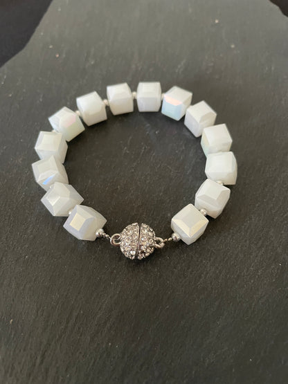 Square Coloured Bead Bracelet image 0