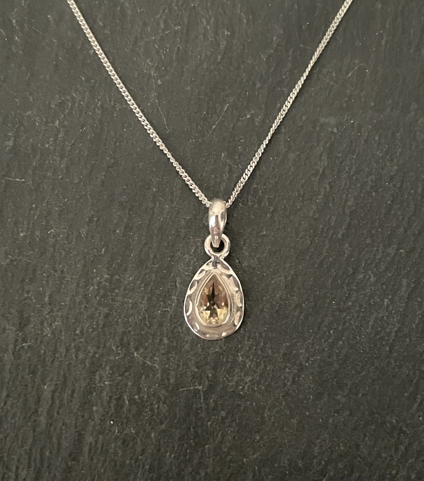 Citrine Teardrop Pendant image 0