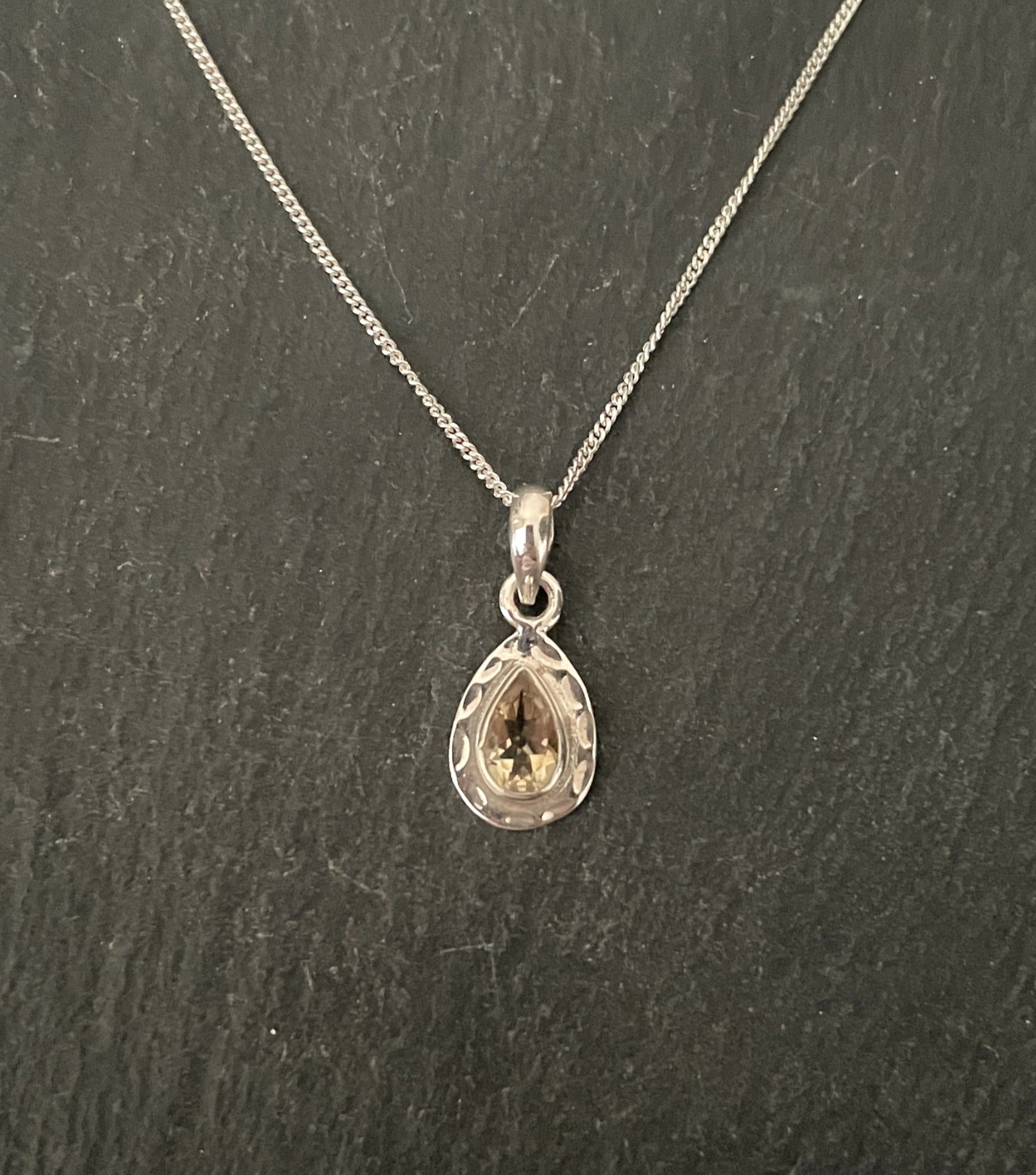Citrine Teardrop Pendant image 0