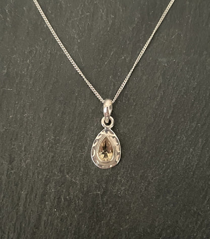 Citrine Teardrop Pendant image 0