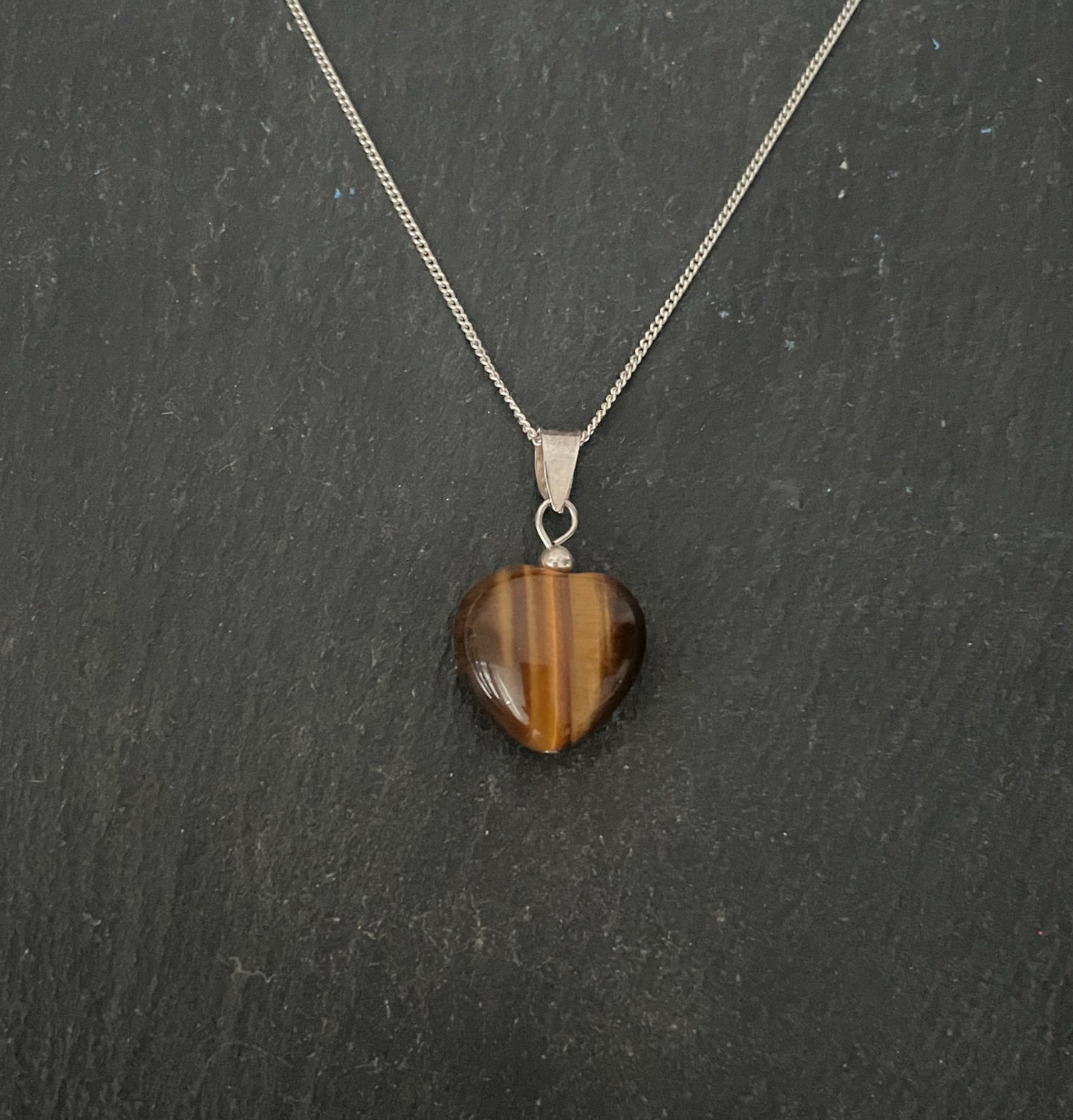 Tiger's Eye Heart Pendant image 0