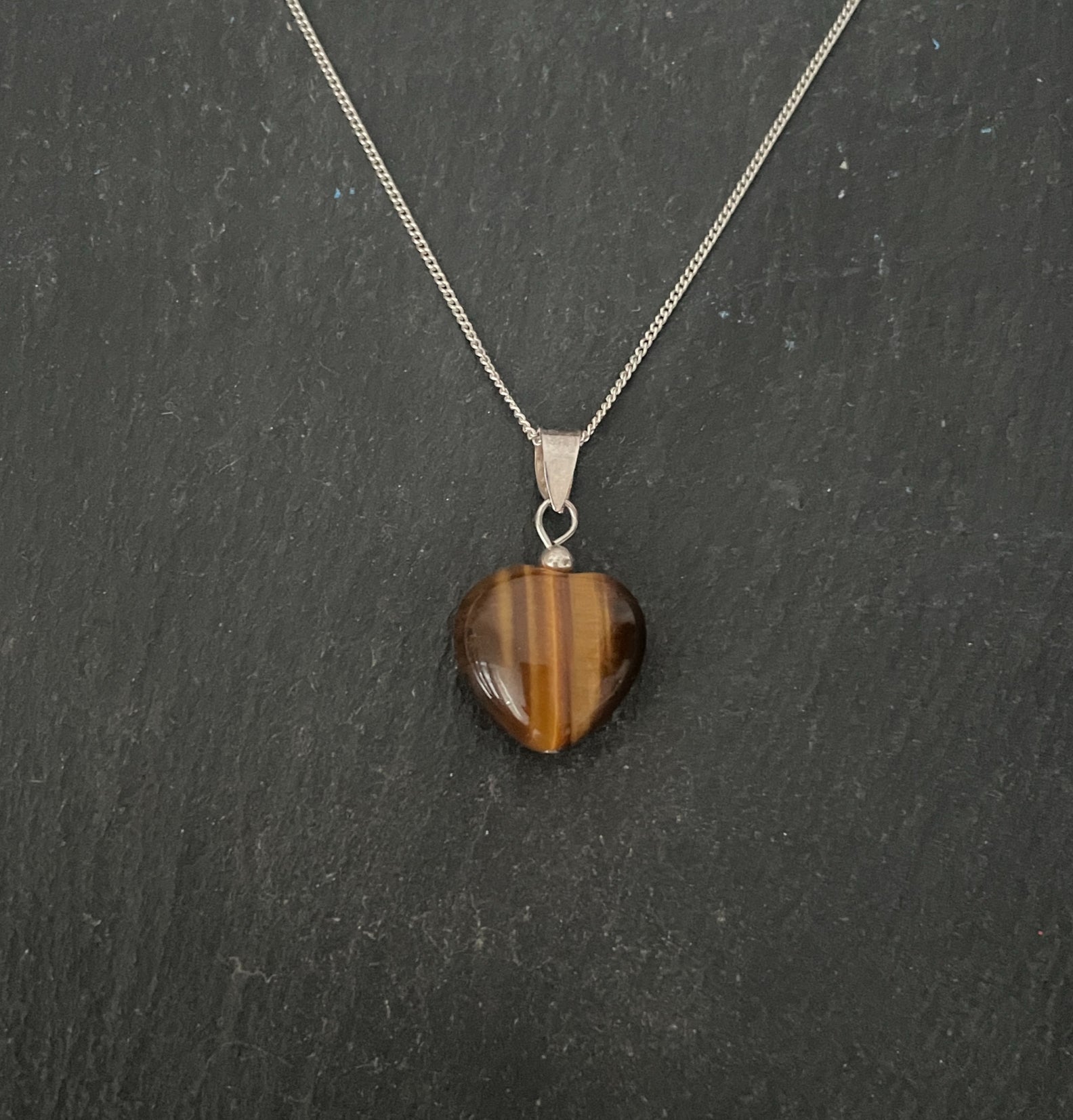 Tiger's Eye Heart Pendant image 0