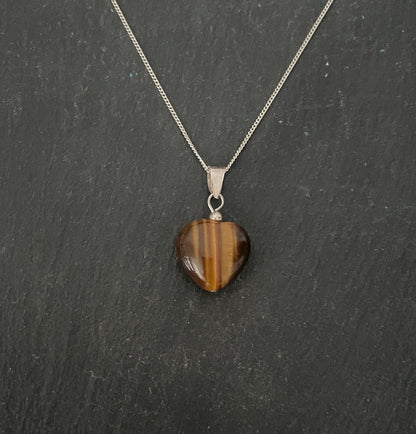 Tiger's Eye Heart Pendant image 0