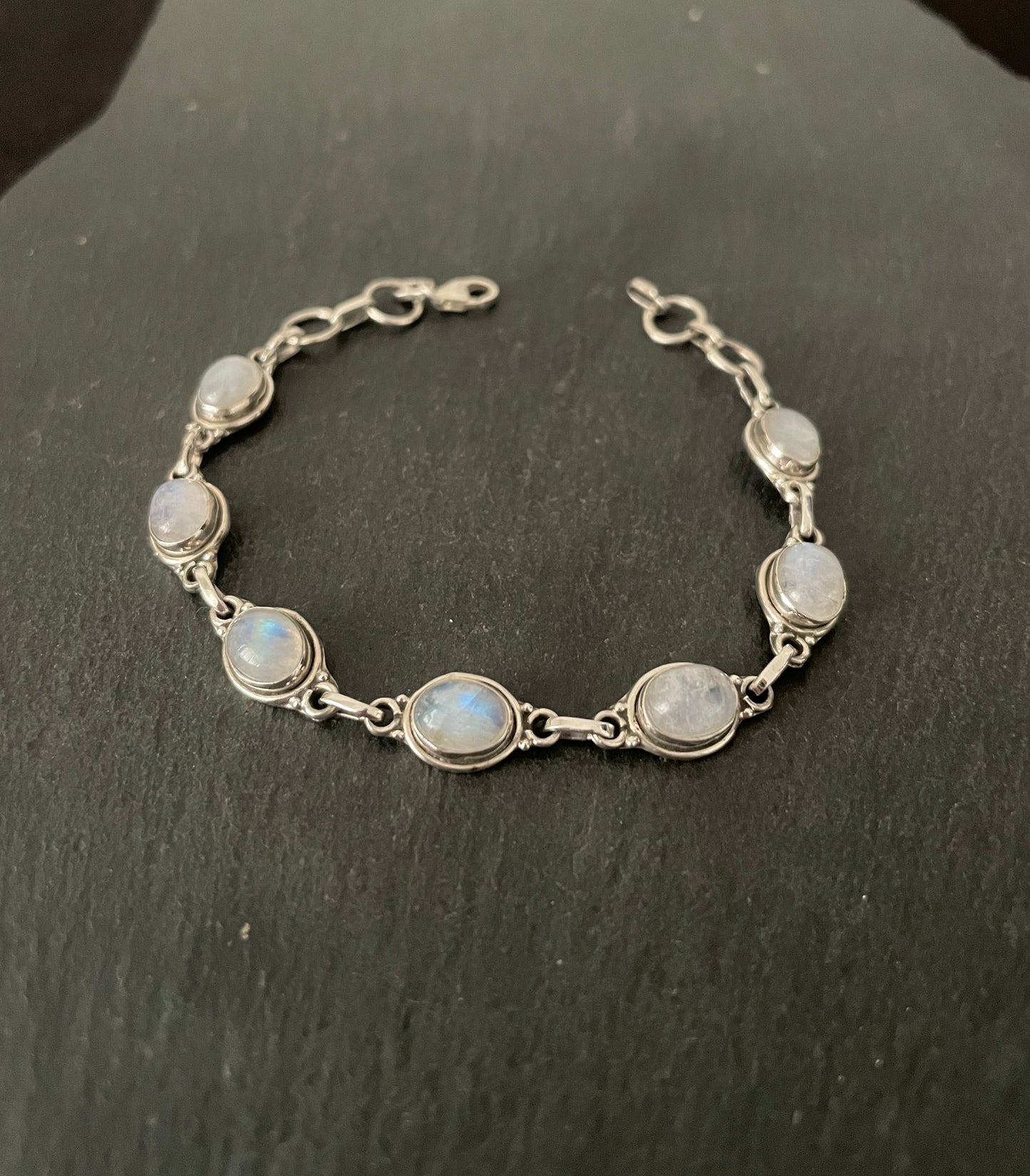 Oval Moonstone and Silver Bracelet image 0