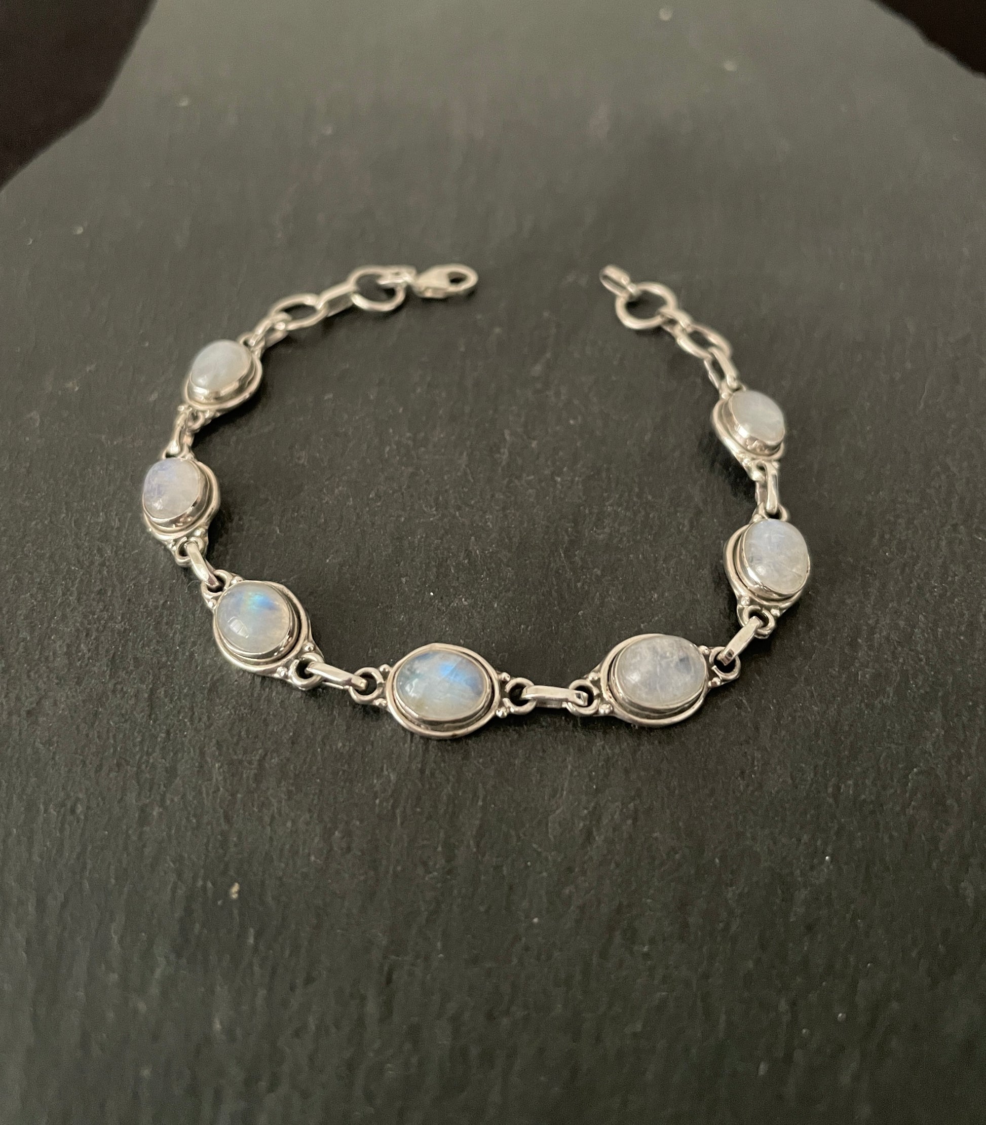 Oval Moonstone and Silver Bracelet image 0