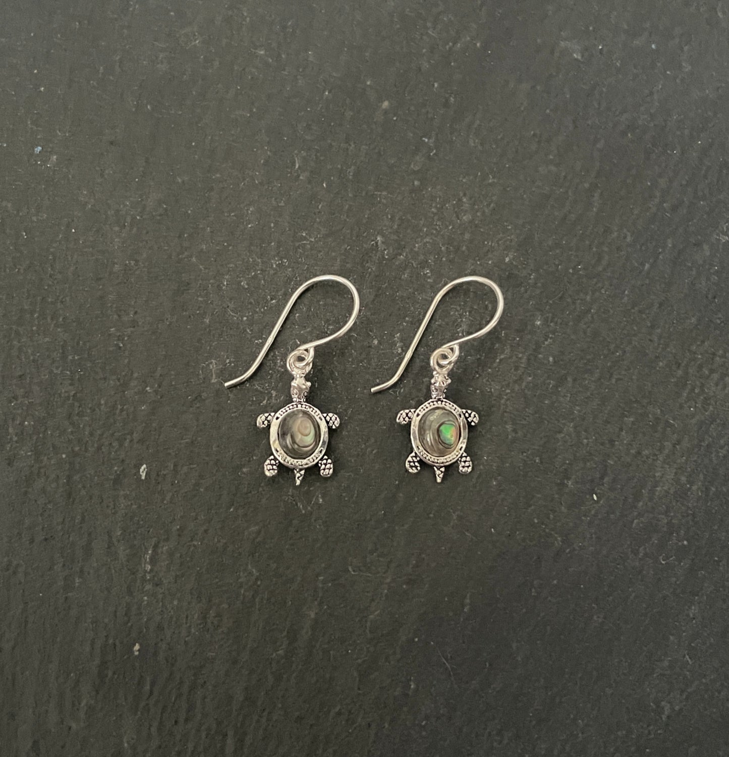 Paua Shell Turtle Earrings image 0