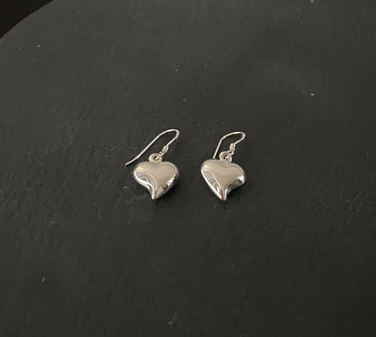 Silver Heart Earrings image 1