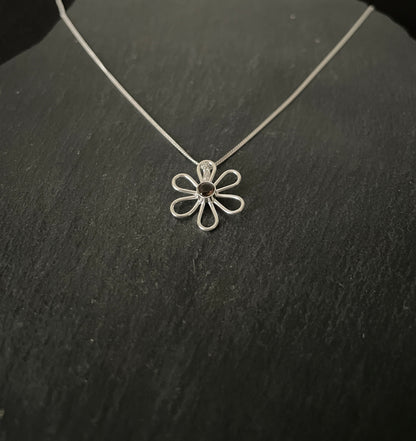 Smokey Quartz Flower Pendant image 1