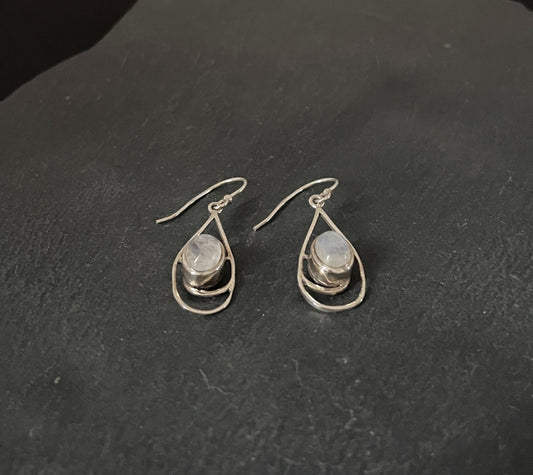 Moonstone and Silver Earrings image 1