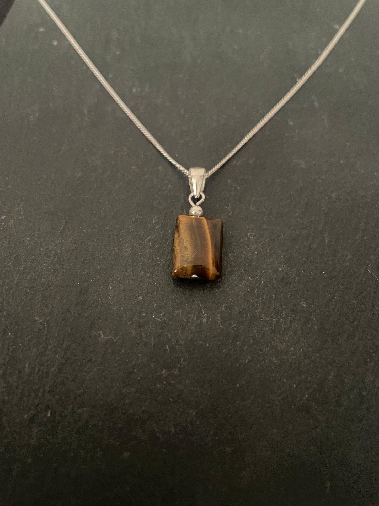 Tiger's Eye Rectangle Pendant image 1